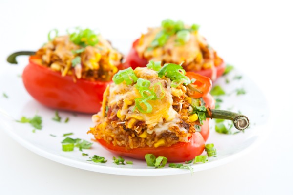 Bell Peppers Stuffed with Taco Rice