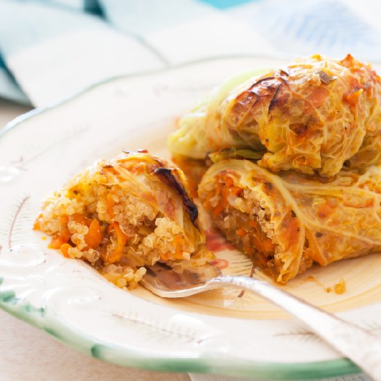 Vegetarian Stuffed Cabbage Rolls | Free Recipe Network