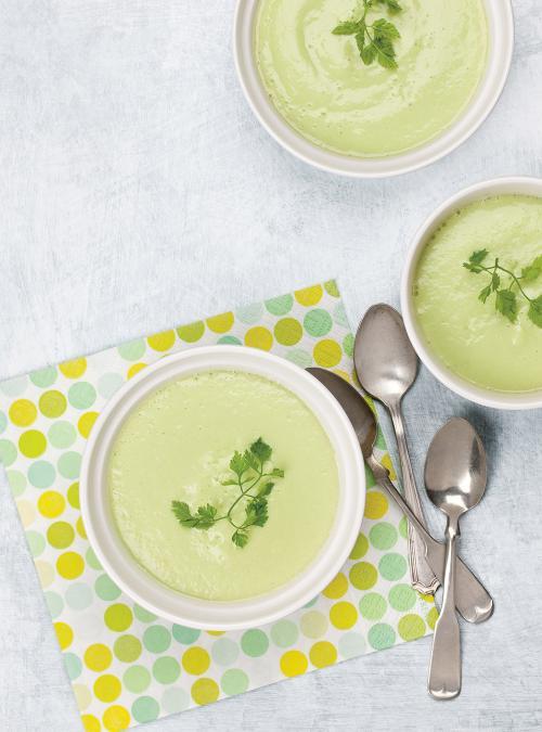 COLD AVOCADO AND CUCUMBER SOUP