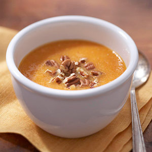 Sweet Potato Soup with Toasted Pecans