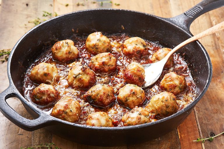 French Onion Chicken Meatballs