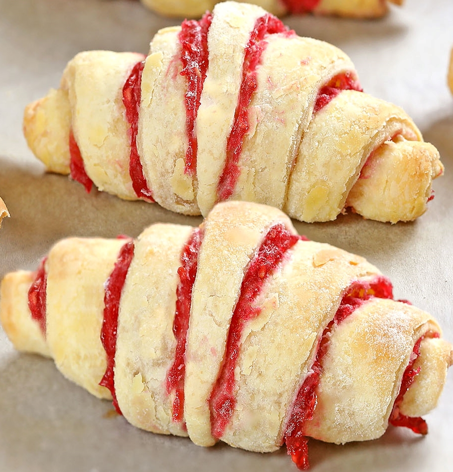 Raspberry Cheesecake Crescent Rolls