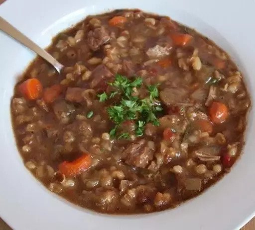 Crock Pot Beef & Barley Soup
