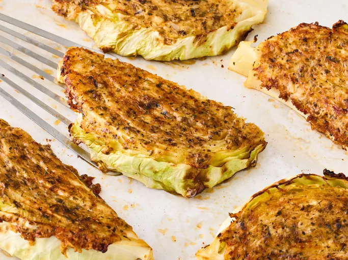 Parmesan Crusted Roasted Cabbage