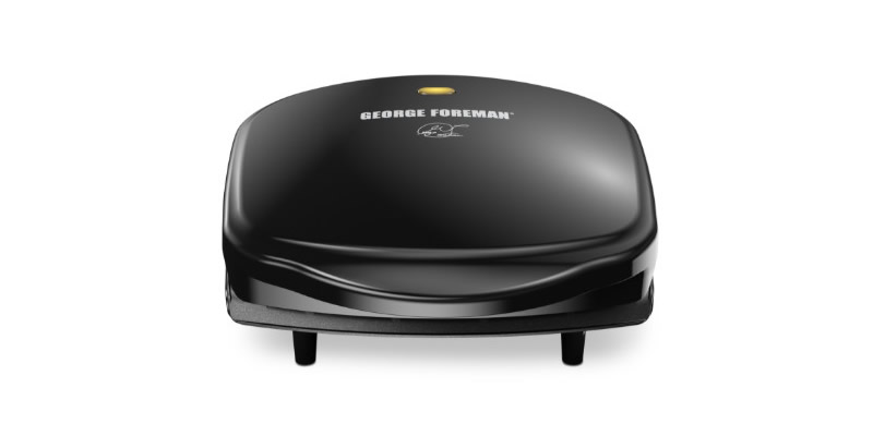 George Foreman GR10B 2-Serving Classic Plate Electric Grill, Black